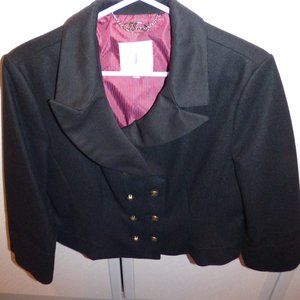 Jasper Conran Black Wool Mix Jacket  approx. US 12